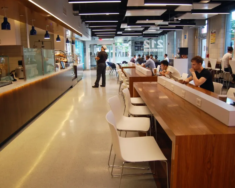 Interior of Café 212.