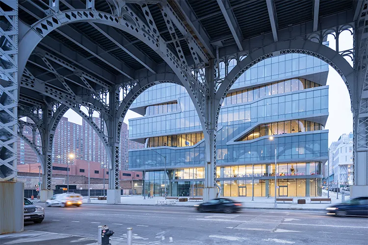 Kravis Hall, 12th Avenue Retail facing Riverside Drive Viaduct 
