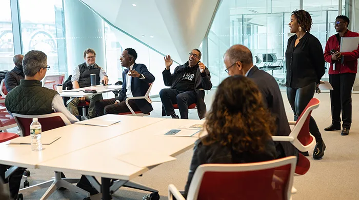 Leaders gather in Columbia's Innovation Lab. 