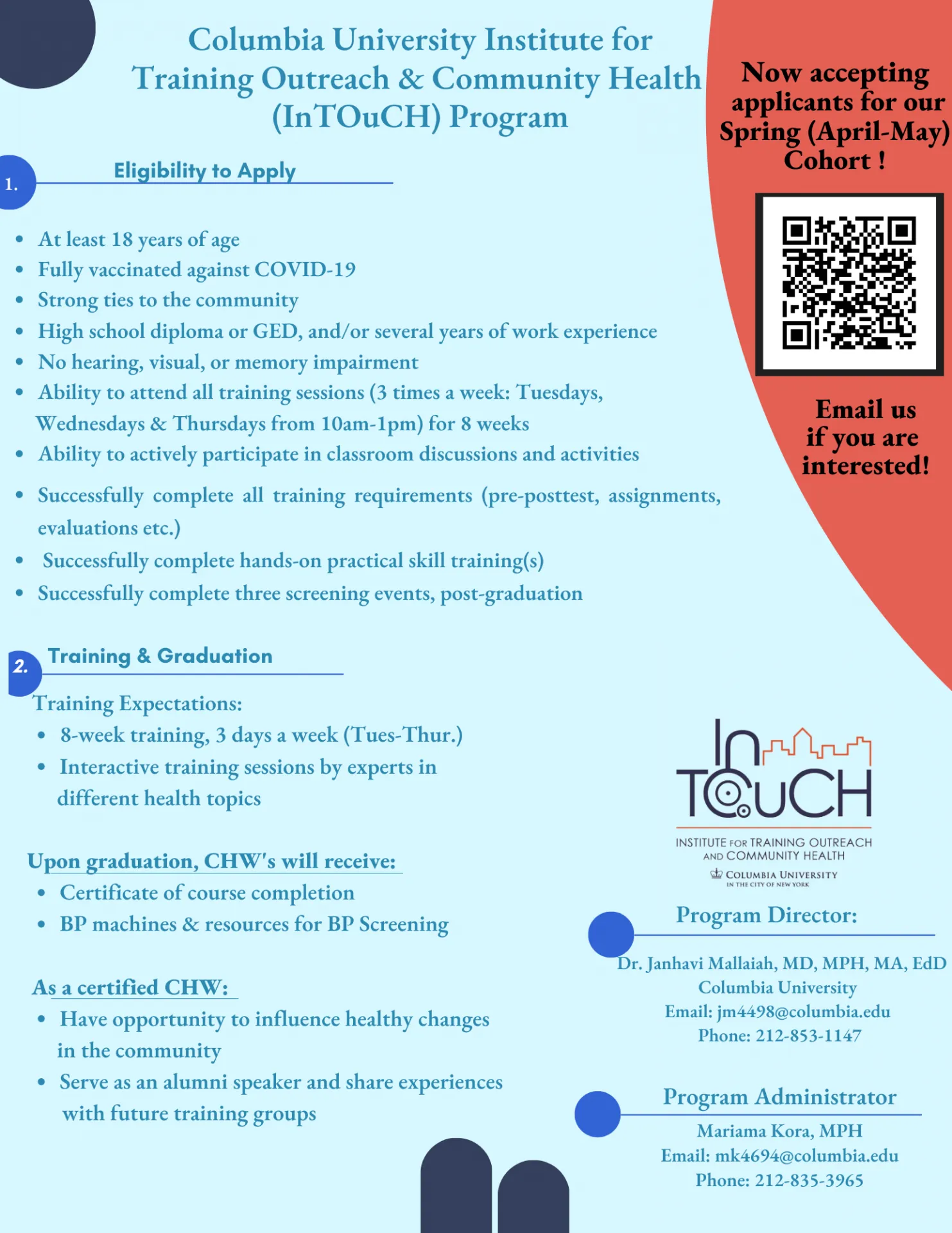 The inTouch spring 2023 flyer.