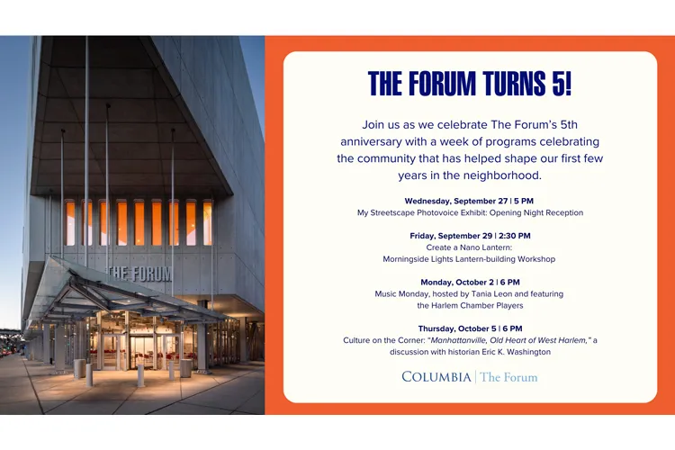 The Forum anniversary.