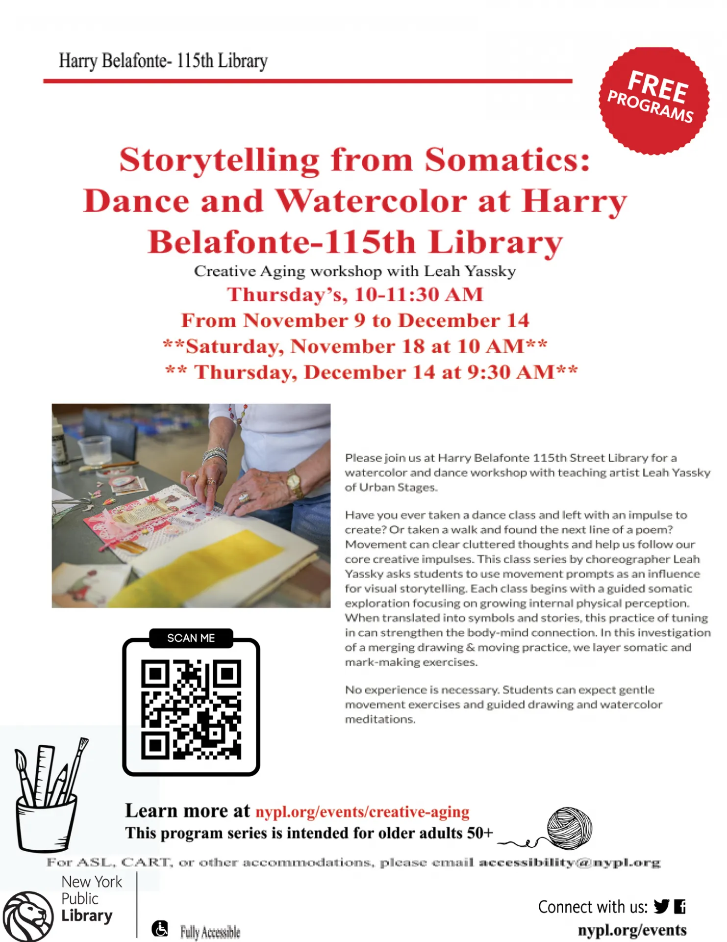 Storytelling from Somatics poster. 