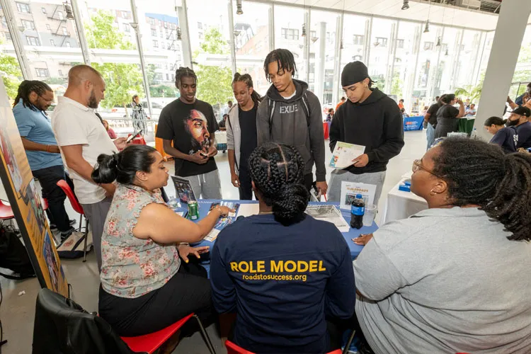 Students at the Youth Fair in The Forum.