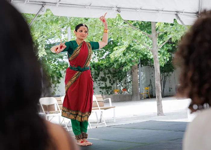 a performer at manhattanville community day