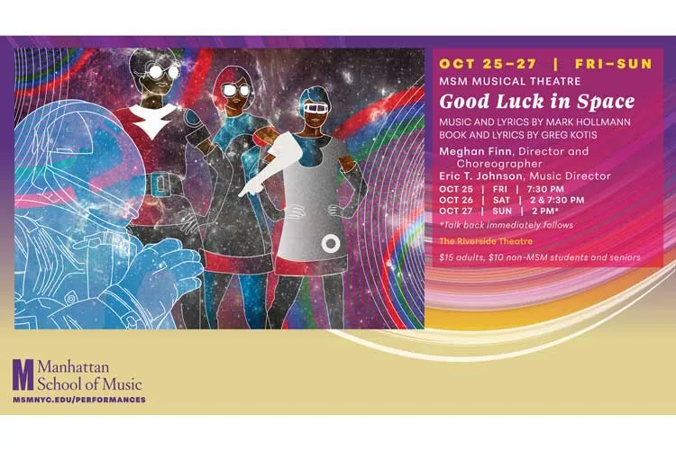 Good luck in space poster.