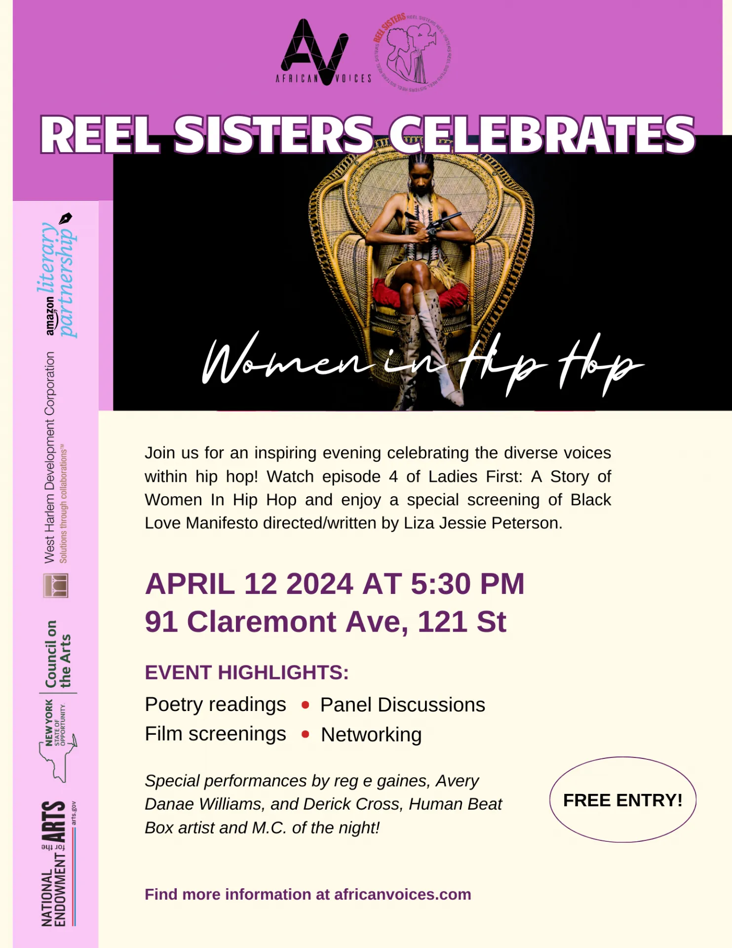 Women in Hip Hop poster.