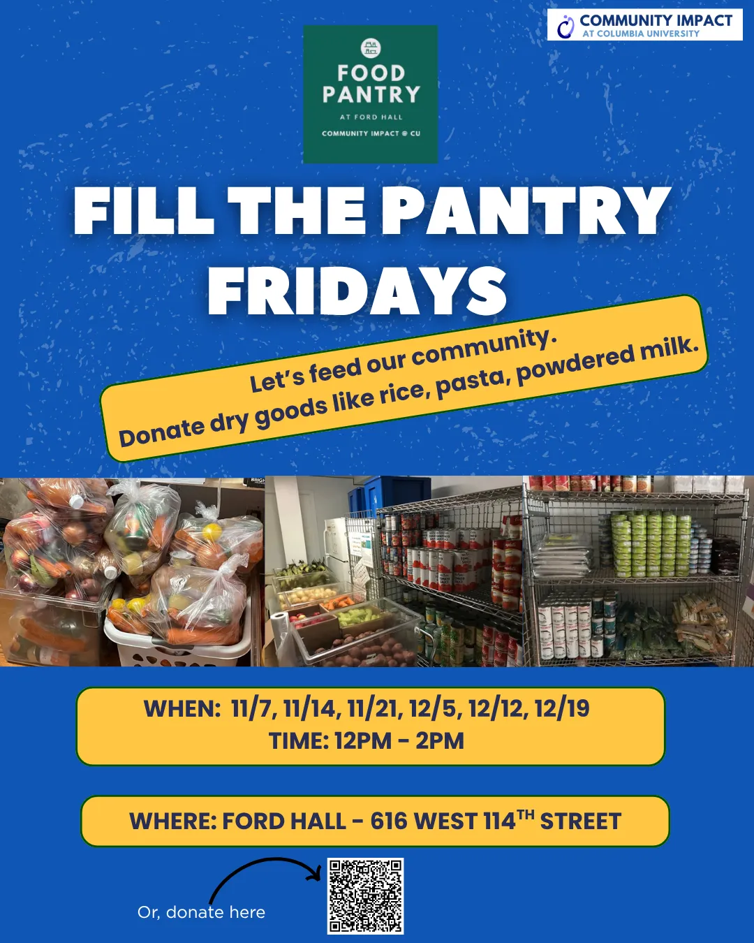 Fill the Pantry Fridays flyer