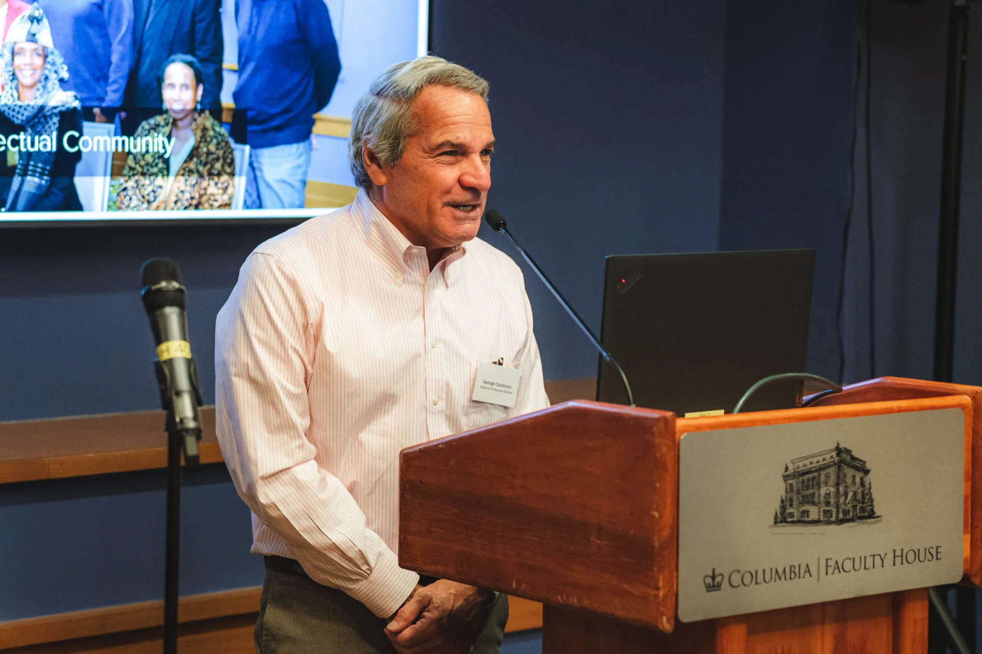 George Calderaro delivering remarks to the 13th cohort of Bundles Scholars.