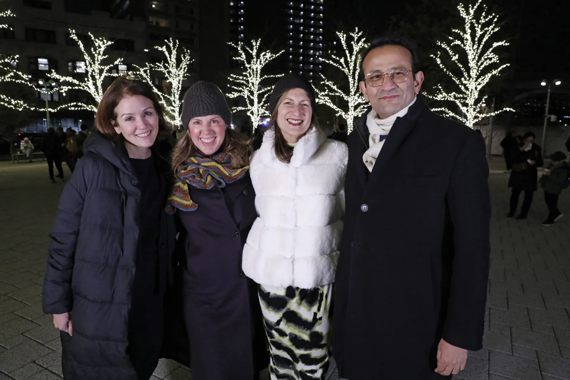 Neighbors gathered together to celebrate the holiday season at Lights on the Plaza. Photo credit: Michael DiVito