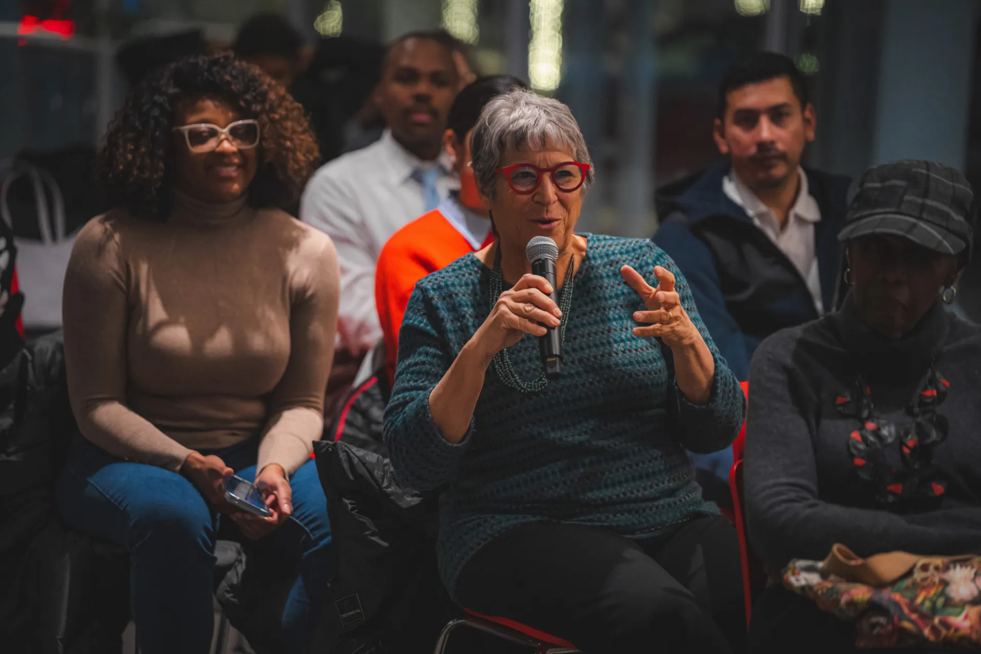 Attendees had the opportunity to ask questions throughout the Q&A portion of the event. Photo by: Brandon Vallejo