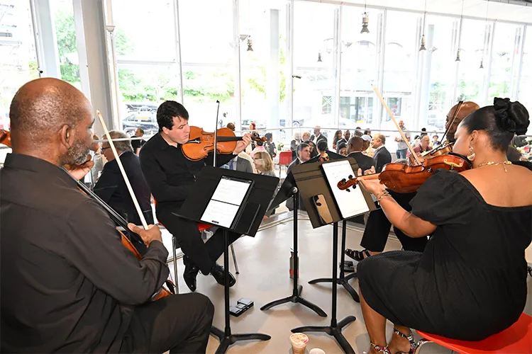 Harlem Chamber Players quartet performs in the Lee C. Bollinger Forum