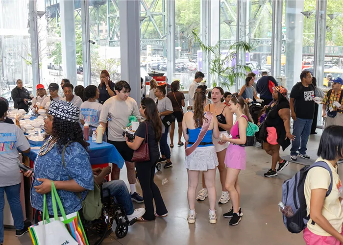 Bustling community day activities in The Forum