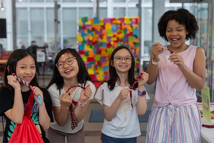 Kids enjoy an art activity at Lenfest Center for the Arts. 