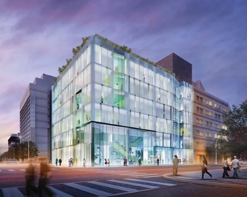 Exterior image of the School of Nursing. 