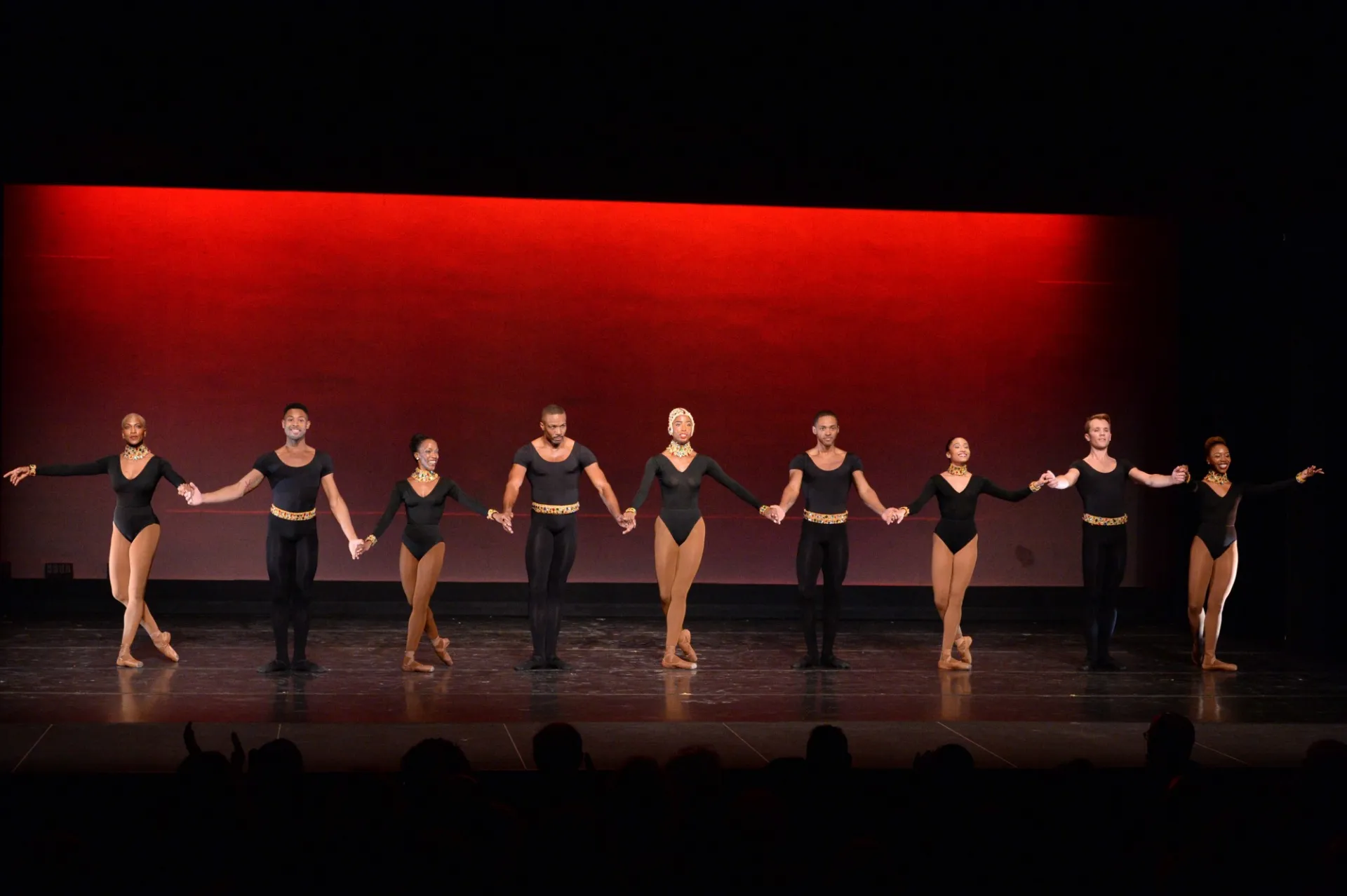 Dancers taking a bow.