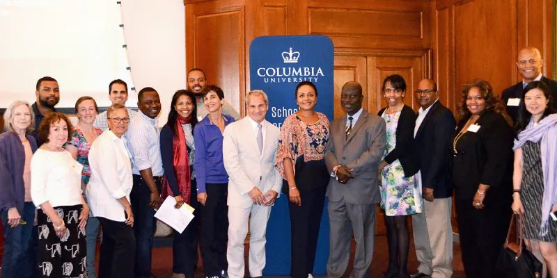 Participants gather to pose for a photo.