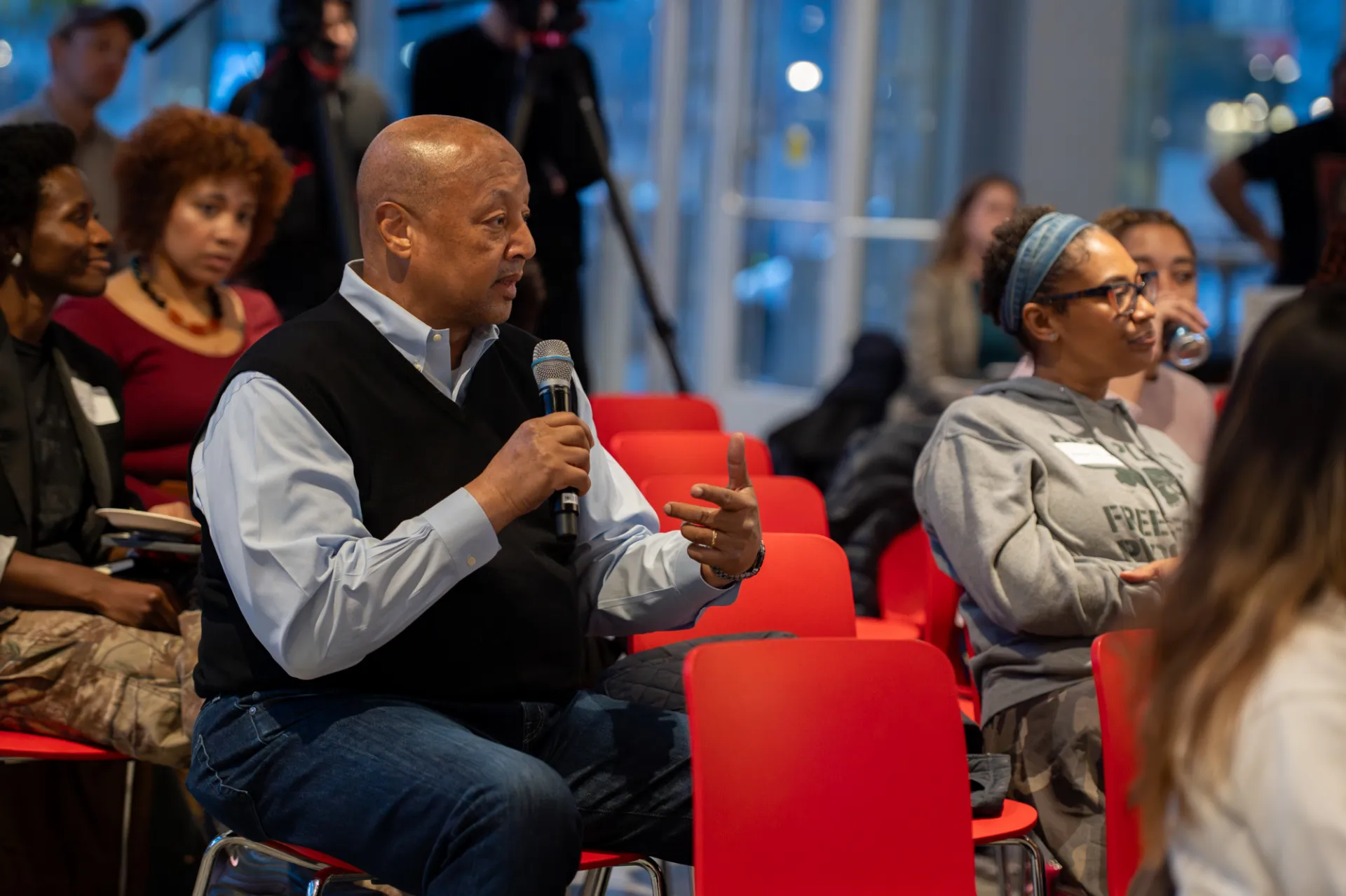 The event featured a lively discussion and Q&A. Photo Courtesy: Columbia School of Professional Studies
