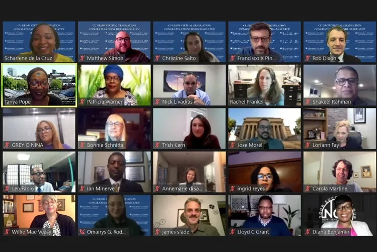 A Zoom gallery view of 25 people.