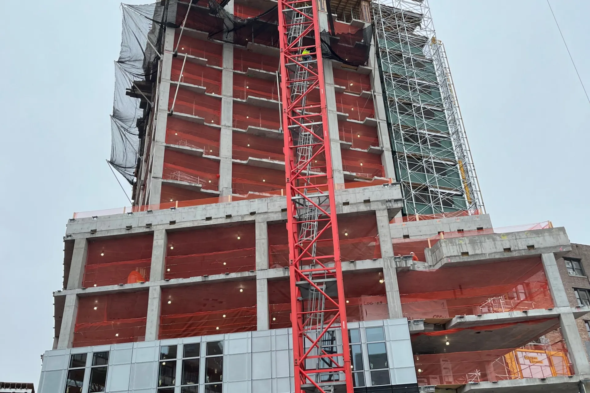 A view of the 600 W. 125th Street construction site from 125th Street looking south.