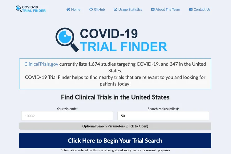 Screenshot of website in desktop view.