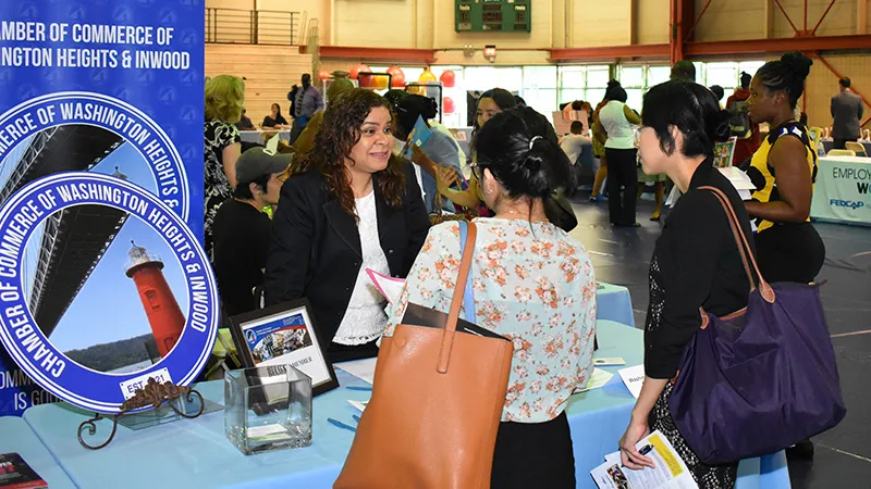 pictures of individuals speaking at expo