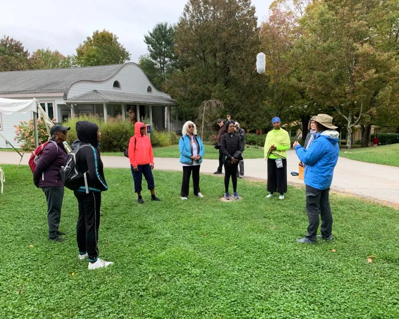 Harlem Wellness Center participants at a nature retreat