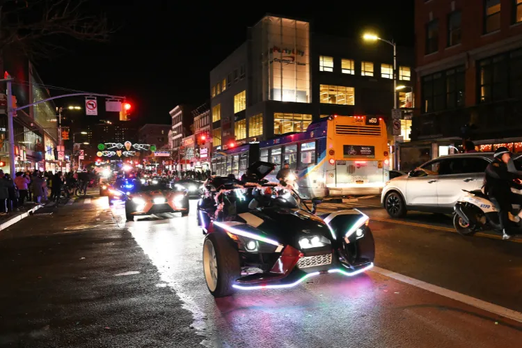 Captivating cars are a staple at the Harlem Holiday Lights Parade. Photo credit: Eileen Barroso.