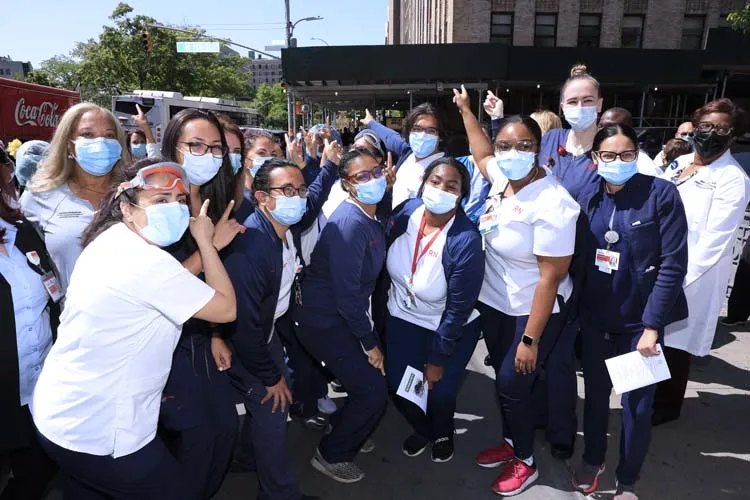 group of medical professionals standing for a photo