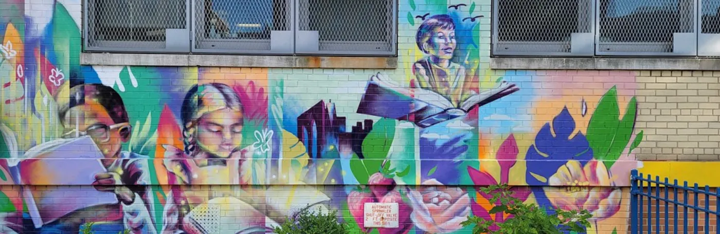 Mural art by Bianca Romero. Photo credit: Thrive Collective