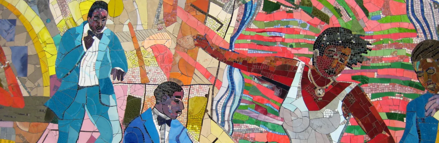 'Spirit of Harlem' mural created by artist Louis Delsarte. Photo credit: Wally Gobetz