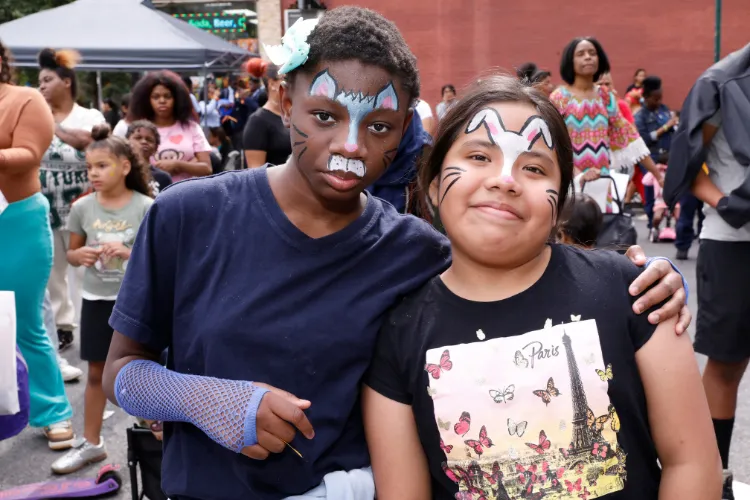 Local youth celebrated the new school season at the 10th Annual "Back-2-School" Block Party in Harlem. Photo Credit: Michael DiVito
