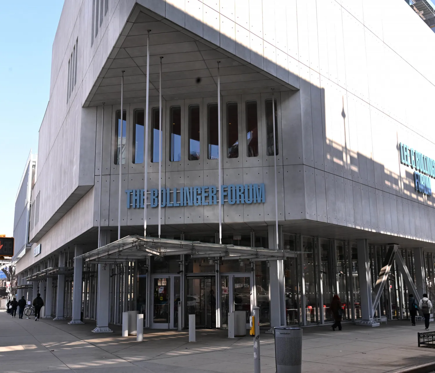 A view of the Lee C. Bollinger Forum entrance.