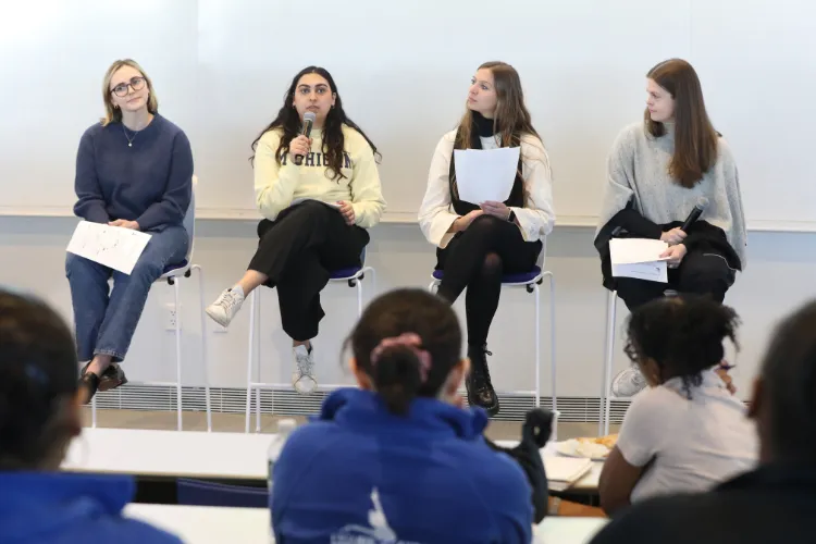Panelists offered a lens into their paths in the finance industry. Photo credit: Michael DiVito