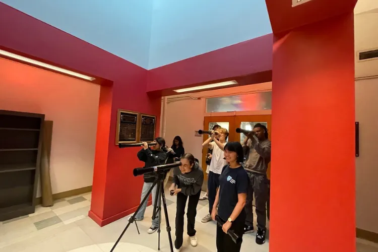 Students from Columbia Secondary School participated in immersive STEM projects as part of the Columbia Student Training in Astronomy Research (STAR) Mentoring Program. Photo courtesy of Daniel Yahalomi.