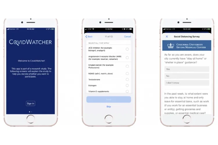Screenshots of the app.