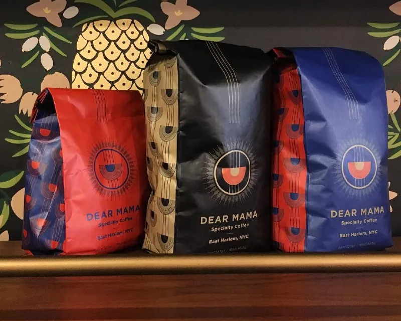 Bags of ground coffee