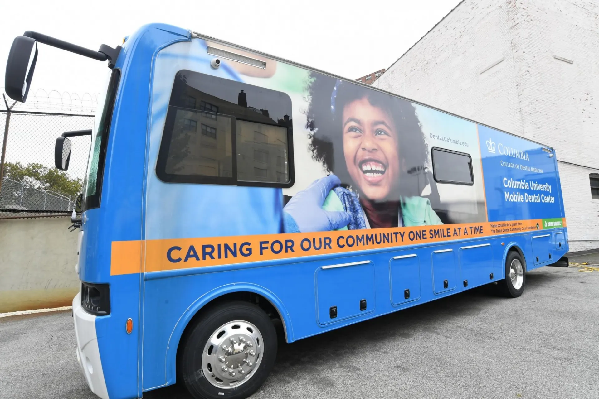 The exterior of the mobile dental clinic. 