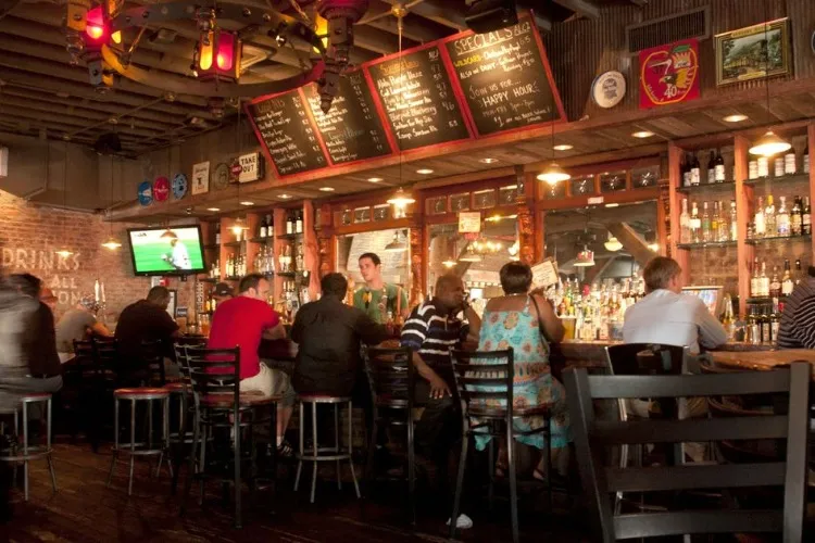inside of dinosaur bbq