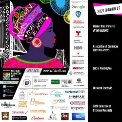 Poster with 2021 honorees from the Northern Manhattan Arts Alliance