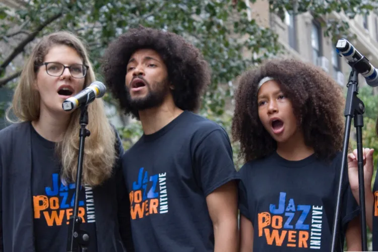 Jazz Power Initiative students take the stage at a community concert. Photo credit: Jazz Power Initiative