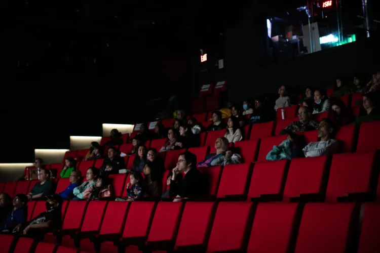 A film screening at Manhattanville Community Day Fall 2023. Photo credit: David Dini