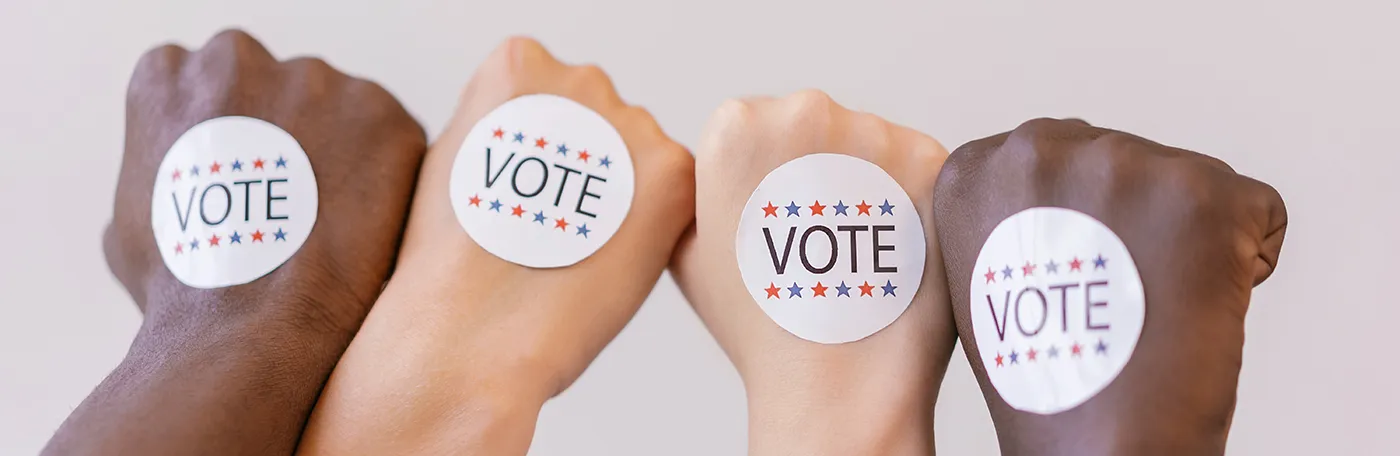 Firsts with Vote stickers on them