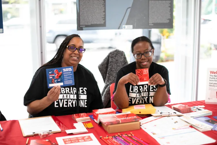 New York Public Library team members at Manhattanville Community Day. Photo credit: David Dini