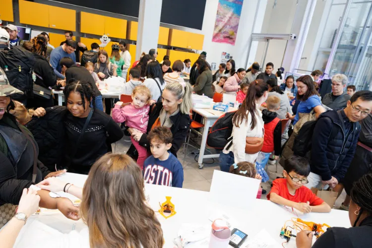 The Education Lab was packed with curious minds. Photo credit: Sirin Samman