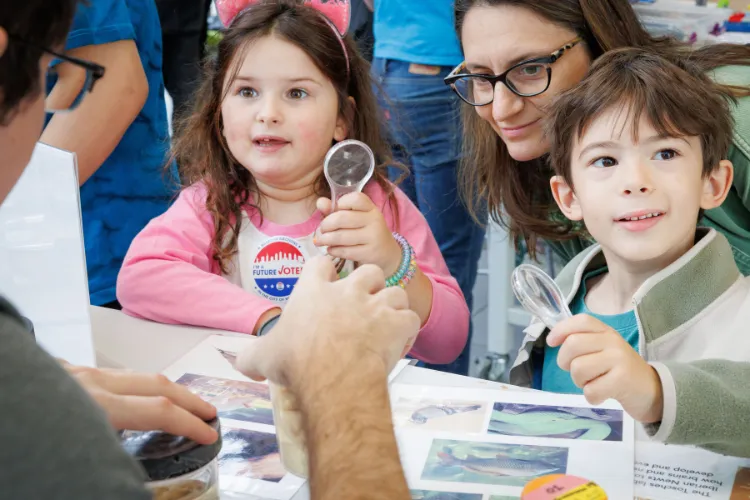 During the Saturday Science workshop, youth and their families learned about the sensory abilities of animals. Photo credit: Sirin Samman