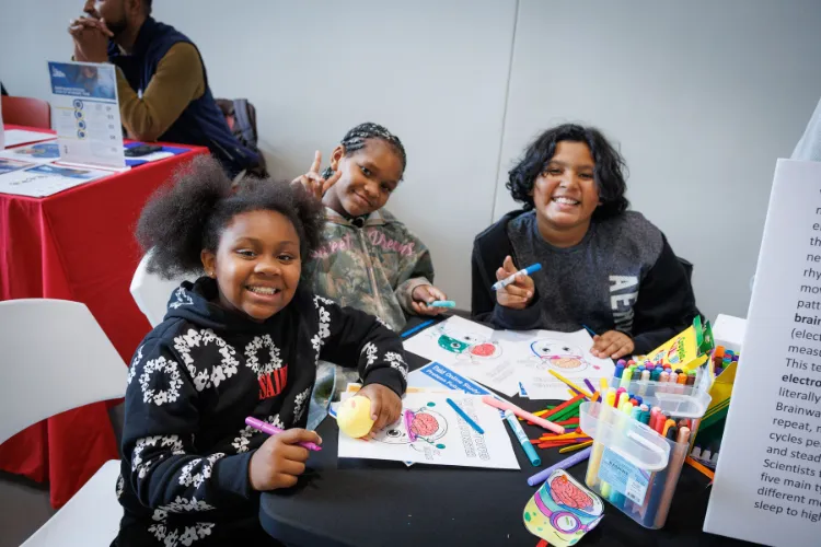 Local youth were all smiles at the Education Lab. Photo credit: Sirin Samman