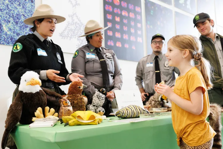 Children learned about local wildlife at the NYC Urban Park Rangers’ station. Photo credit: Sirin Samman