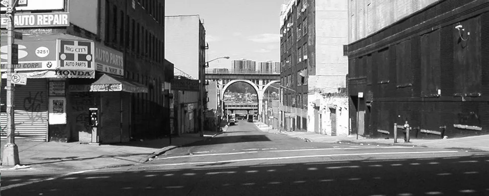 A view of West 131st Street and Broadway, looking west in early 1900s