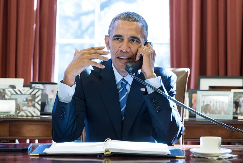 obama on phone