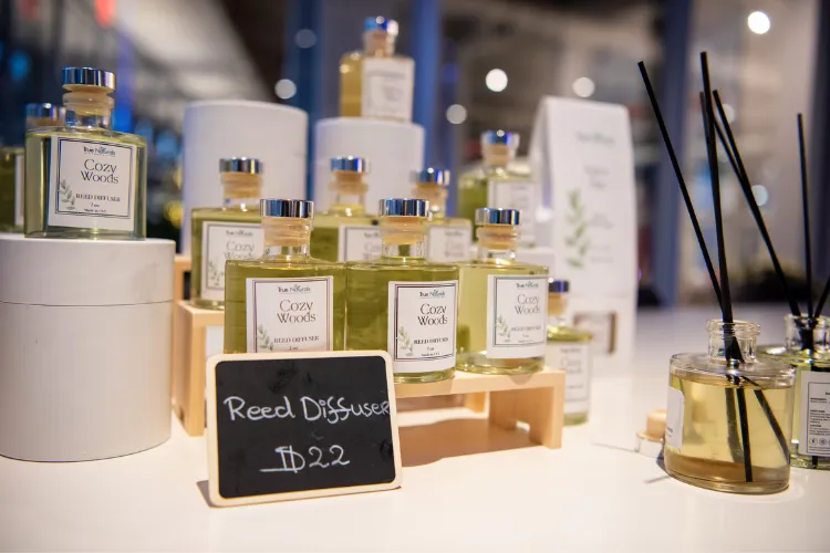 True Naturals products on display at the Lee C. Bollinger Forum’s 2025 Holiday Market. Photo credit: Siobhan Mullan